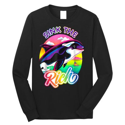 Sink The Rich Gladys The Yacht Sinking Orca Long Sleeve Shirt
