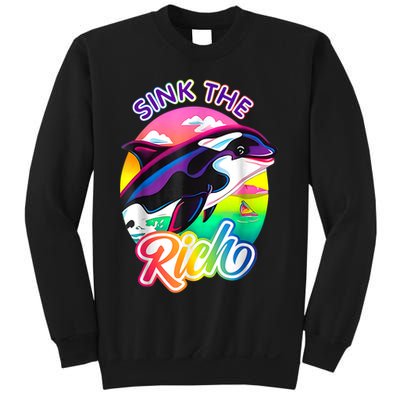 Sink The Rich Gladys The Yacht Sinking Orca Sweatshirt