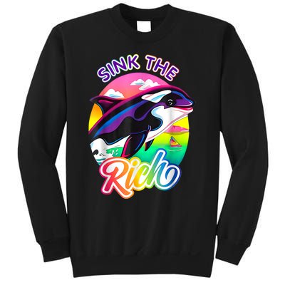 Sink The Rich Gladys The Yacht Sinking Orca Sweatshirt