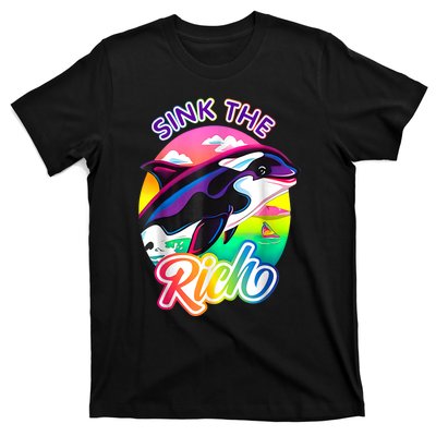 Sink The Rich Gladys The Yacht Sinking Orca T-Shirt