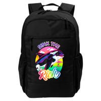 Sink The Rich Gladys The Yacht Sinking Orca Backpack