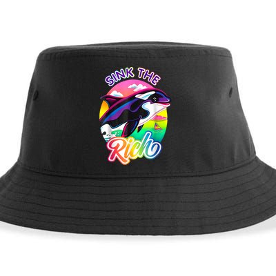 Sink The Rich Gladys The Yacht Sinking Orca Sustainable Bucket Hat