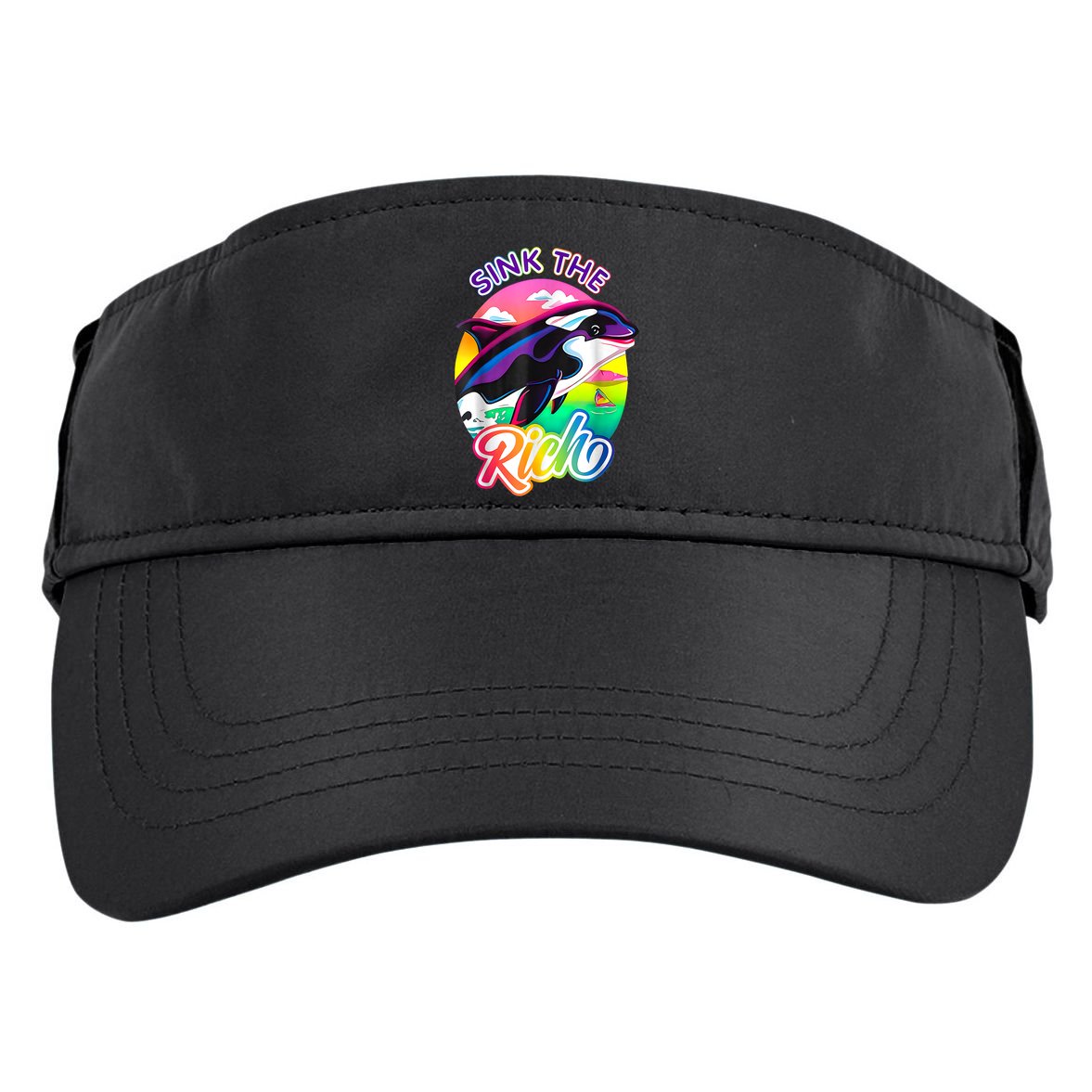 Sink The Rich Gladys The Yacht Sinking Orca Adult Drive Performance Visor