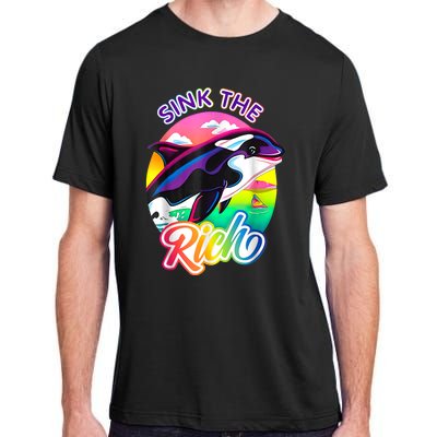 Sink The Rich Gladys The Yacht Sinking Orca Adult ChromaSoft Performance T-Shirt