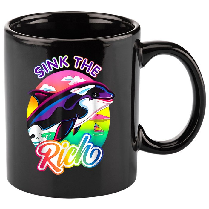 Sink The Rich Gladys The Yacht Sinking Orca 11oz C Handle Ceramic Mug