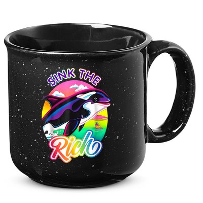Sink The Rich Gladys The Yacht Sinking Orca 15oz Campfire Ceramic Mug