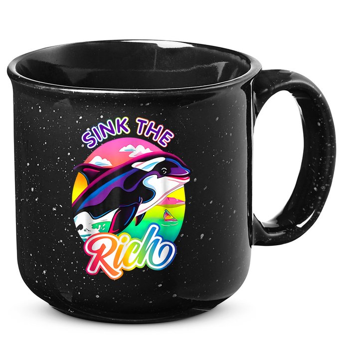 Sink The Rich Gladys The Yacht Sinking Orca 15oz Campfire Ceramic Mug