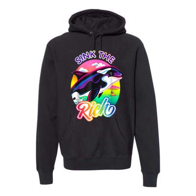 Sink The Rich Gladys The Yacht Sinking Orca Premium Hoodie