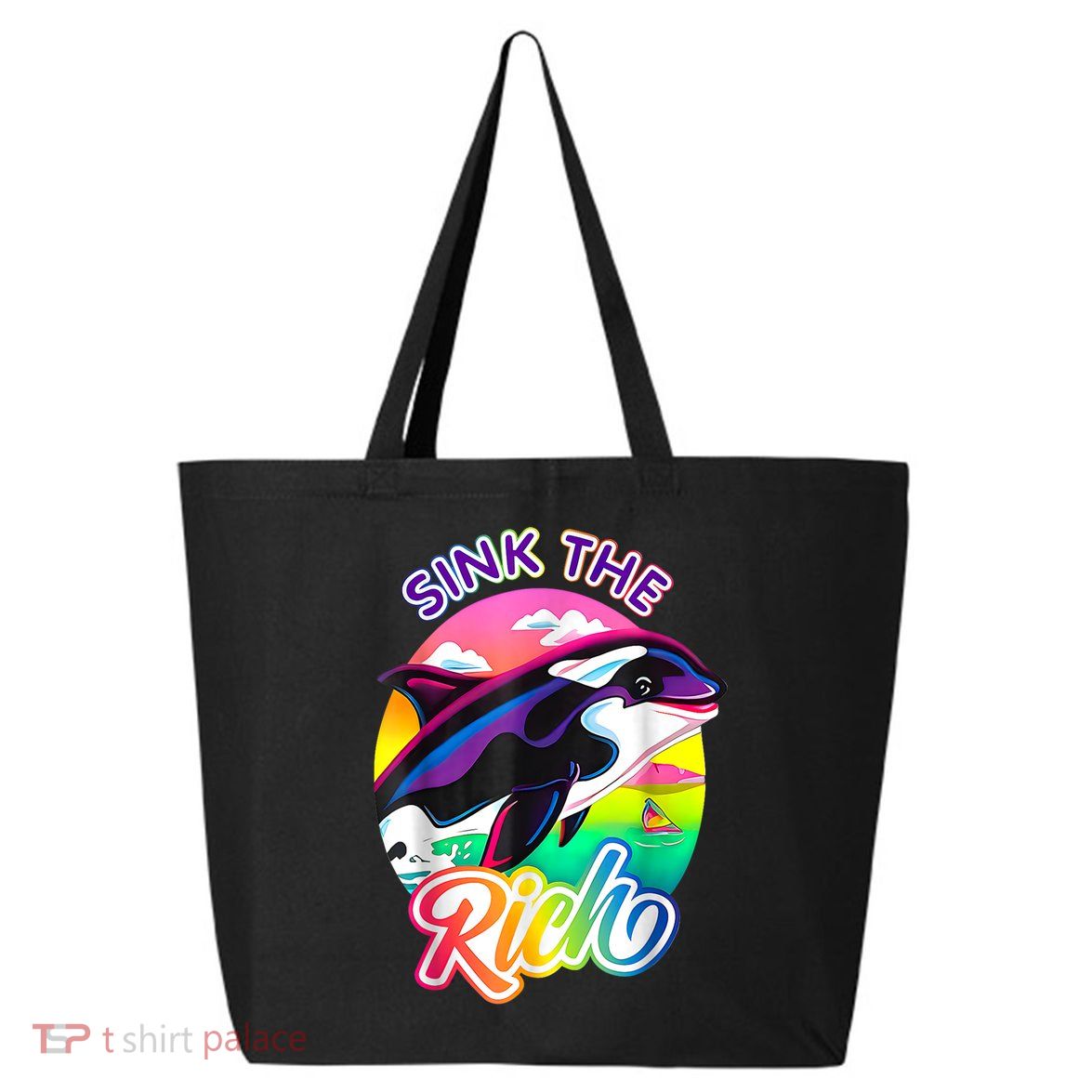 Sink The Rich Gladys The Yacht Sinking Orca 25L Jumbo Tote