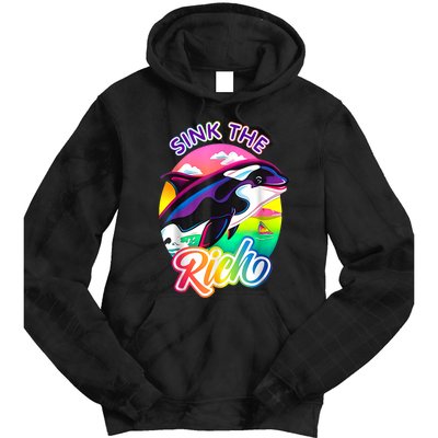 Sink The Rich Gladys The Yacht Sinking Orca Tie Dye Hoodie