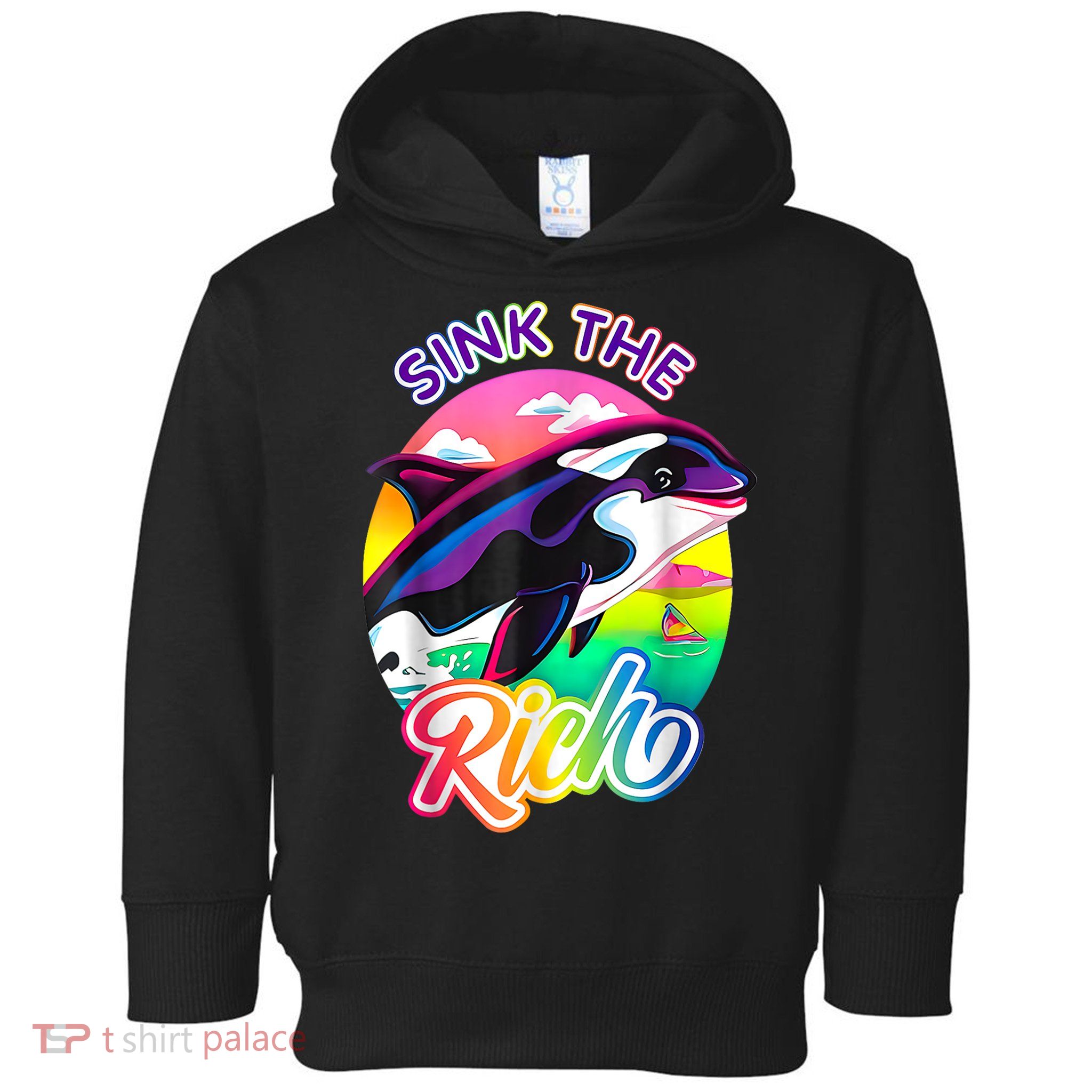 Sink The Rich Gladys The Yacht Sinking Orca Toddler Hoodie