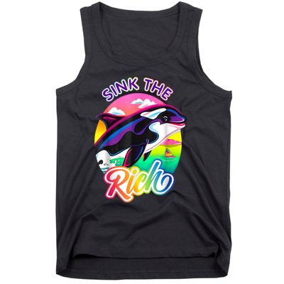 Sink The Rich Gladys The Yacht Sinking Orca Tank Top