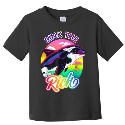 Sink The Rich Gladys The Yacht Sinking Orca Toddler T-Shirt