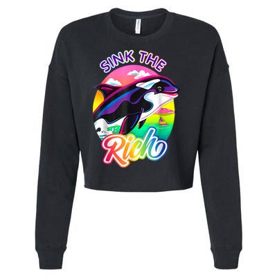 Sink The Rich Gladys The Yacht Sinking Orca Cropped Pullover Crew