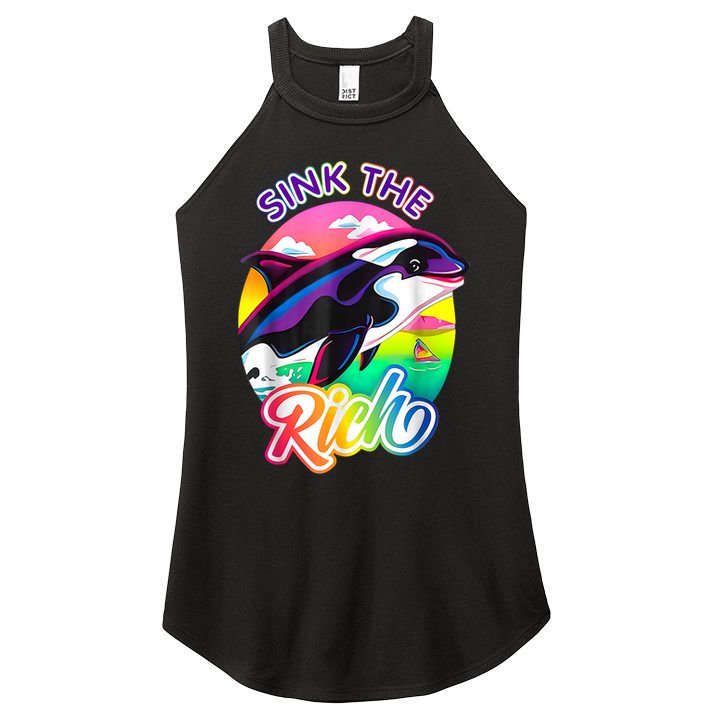 Sink The Rich Gladys The Yacht Sinking Orca Women's Perfect Tri Rocker Tank