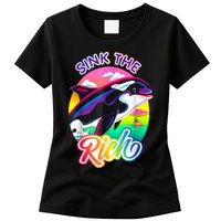 Sink The Rich Gladys The Yacht Sinking Orca Womens T-Shirt