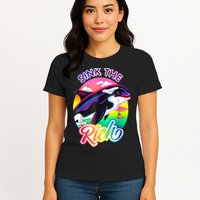 Sink The Rich Gladys The Yacht Sinking Orca Womens T-Shirt