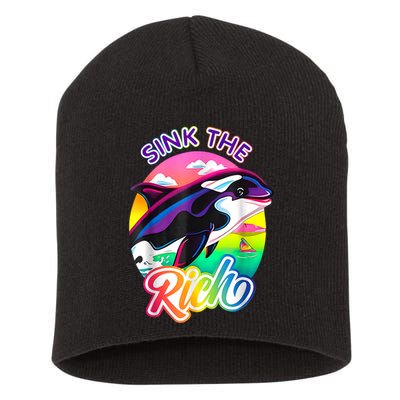 Sink The Rich Gladys The Yacht Sinking Orca Short Acrylic Beanie