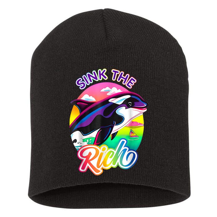 Sink The Rich Gladys The Yacht Sinking Orca Short Acrylic Beanie