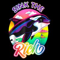 Sink The Rich Gladys The Yacht Sinking Orca Short Acrylic Beanie