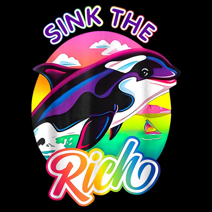Sink The Rich Gladys The Yacht Sinking Orca Short Acrylic Beanie