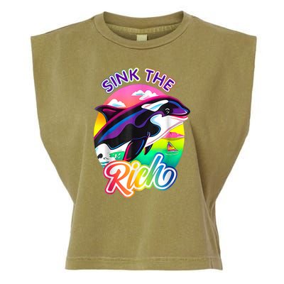 Sink The Rich Gladys The Yacht Sinking Orca Garment-Dyed Women's Muscle Tee
