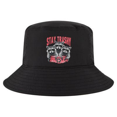 Stay Trashy Raccoon Print Funny Raccoon Lover Print Cool Comfort Performance Bucket Hat