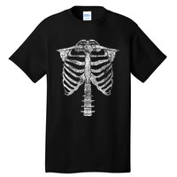 Skeleton Torso Rib Cage Halloween Tall T-Shirt