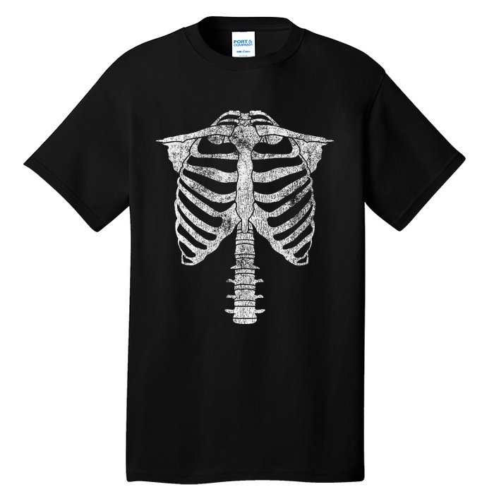 Skeleton Torso Rib Cage Halloween Tall T-Shirt