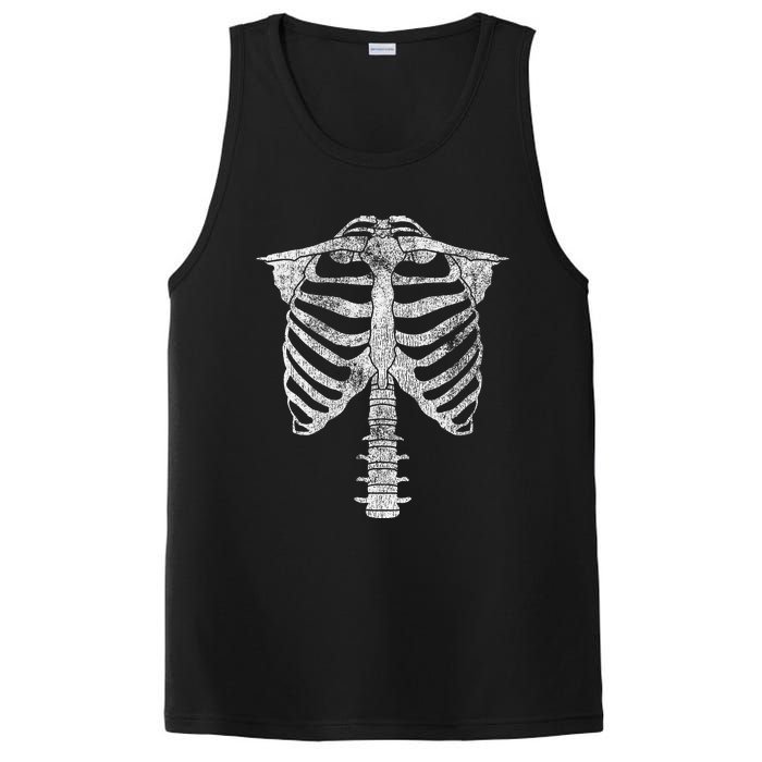 Skeleton Torso Rib Cage Halloween PosiCharge Competitor Tank