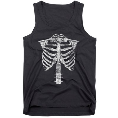 Skeleton Torso Rib Cage Halloween Tank Top