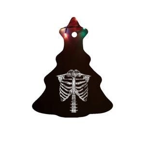 Skeleton Torso Rib Cage Halloween Ceramic Tree Ornament