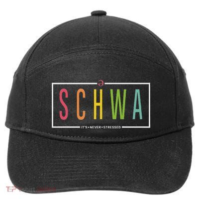 Schwa Teacher Reading Literacy For English Grammar Teachers 7-Panel Snapback Hat