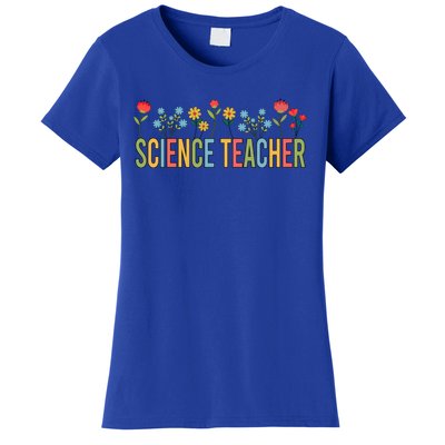 Science Teacher Retro Wildflowers Back To School Gift Women's T-Shirt