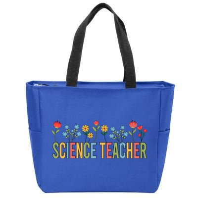 Science Teacher Retro Wildflowers Back To School Gift Zip Tote Bag