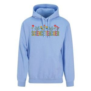 Science Teacher Retro Wildflowers Back To School Gift Unisex Surf Hoodie