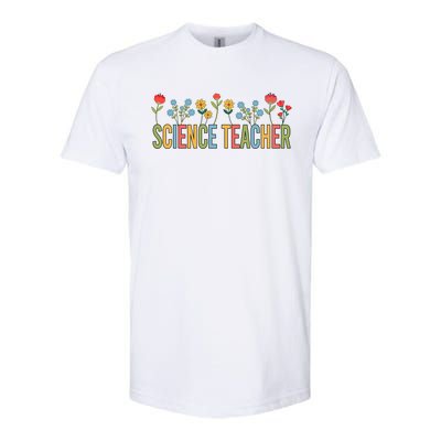 Science Teacher Retro Wildflowers Back To School Gift Softstyle® CVC T-Shirt