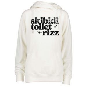 Skibidi Toilet Rizz Funny Meme Womens Funnel Neck Pullover Hood