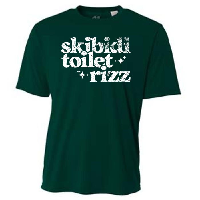 Skibidi Toilet Rizz Funny Meme Cooling Performance Crew T-Shirt