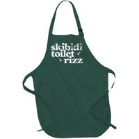 Skibidi Toilet Rizz Funny Meme Full-Length Apron With Pockets