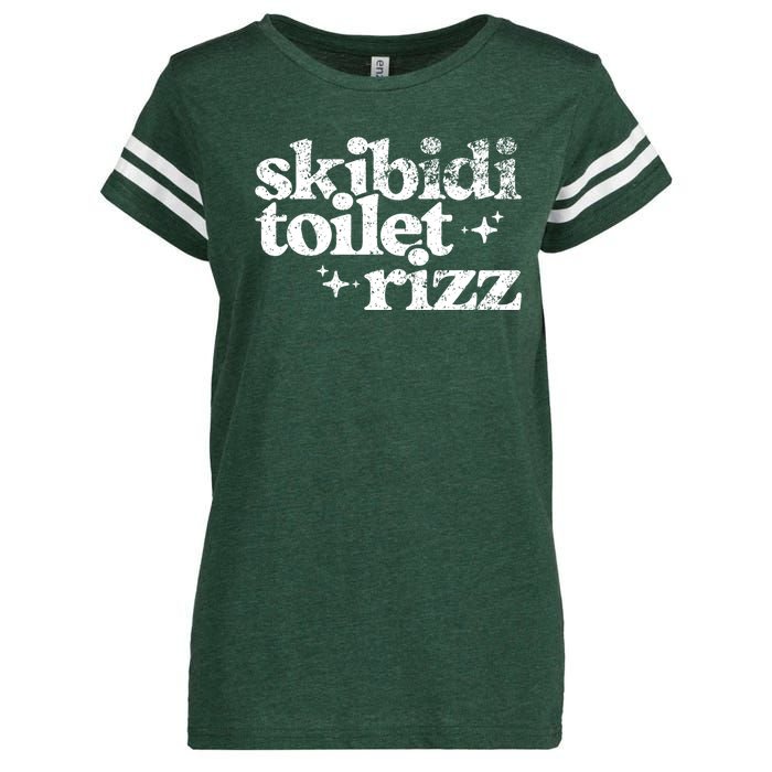 Skibidi Toilet Rizz Funny Meme Enza Ladies Jersey Football T-Shirt