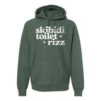 Skibidi Toilet Rizz Funny Meme Premium Hoodie