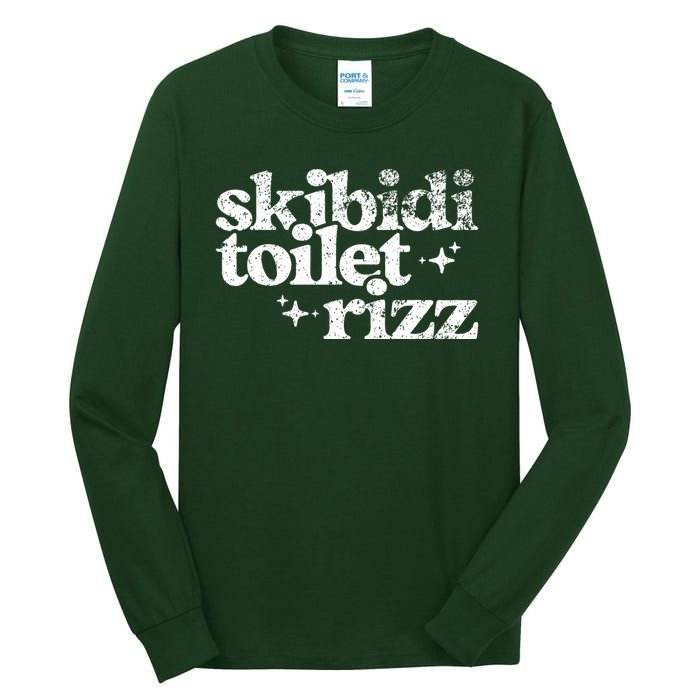 Skibidi Toilet Rizz Funny Meme Tall Long Sleeve T-Shirt