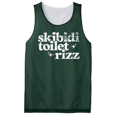 Skibidi Toilet Rizz Funny Meme Mesh Reversible Basketball Jersey Tank