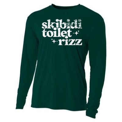 Skibidi Toilet Rizz Funny Meme Cooling Performance Long Sleeve Crew