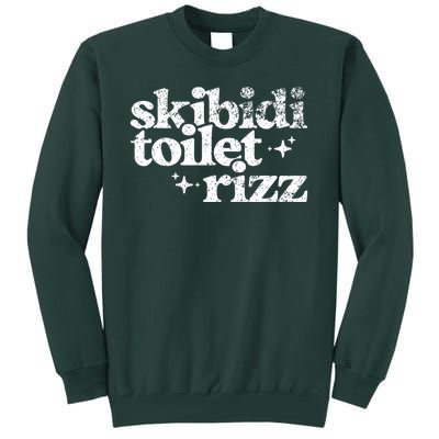 Skibidi Toilet Rizz Funny Meme Tall Sweatshirt