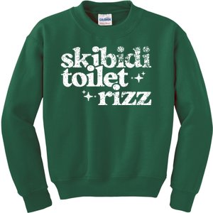 Skibidi Toilet Rizz Funny Meme Kids Sweatshirt