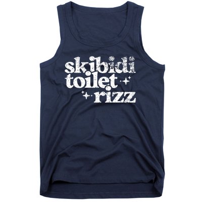 Skibidi Toilet Rizz Funny Meme Tank Top