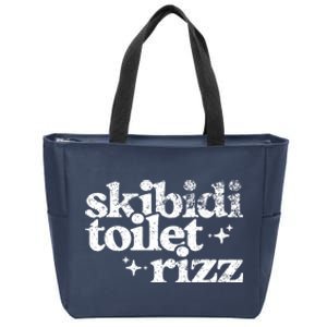 Skibidi Toilet Rizz Funny Meme Zip Tote Bag