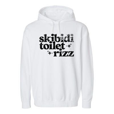 Skibidi Toilet Rizz Funny Meme Garment-Dyed Fleece Hoodie